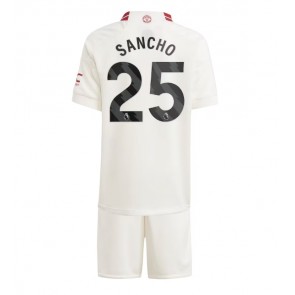 Manchester United Jadon Sancho #25 Tredjeställ Barn 2023-24 Kortärmad (+ Korta byxor)